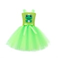 thumbnail image 2 of Spazoro Girls Mesh Tulle Princess Dress, Performance Party Cosplay Dresses Girls Halloween Costumes Mint Green Size XL, 2 of 6