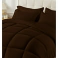 thumbnail image 3 of 5 Piece New Fluffy Pattern Comforter Set, 800 TC, 100% Egyptian Cotton, King/California King Size Chocolate Solid, 3 of 6