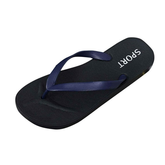 CQONEPT Mens Arch Support Flip Flops Yoga Comfortable Recovery Walking Thong Sandals Lightweight Slip On Summer Beach Slippers Blue Size 10