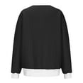thumbnail image 4 of MeetoTime Women's Crewneck Sweatshirts Fall Long Sleeve Oversized Pullover Sweatshirts with Pockets, 4 of 5
