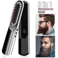 thumbnail image 1 of Wireless Men Quick Beard Straightener Hair Style Comb Lcd Multifunctional Cordless Usb Charging Straightening Brush, 1 of 5
