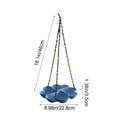 thumbnail image 3 of Cinvoph Bird Feeders Outdoor Hanging Feeder Decorative Four-Leaf Clovers Food & Water Feeder for Spring Garden Yard Patio 9"x18" Blue, 3 of 6