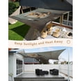 thumbnail image 4 of Funny Animal Waterproof Sun Shade Sail Kitten Sitting on Toilet Kitten Playing Phone Outdoor Patio Sun Shades Canopy UV Block Waterproof Sunshade for Garden Backyard Deck Pergola 12x16 Ft, 4 of 9