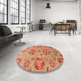 thumbnail image 3 of Ahgly Company Indoor Rectangle Abstract Orange Red Abstract Area Rugs, 3' x 5', 3 of 6