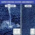 thumbnail image 5 of HAKUNA Striped Denim Blue Bathroom Rug Set 3 Pieces Ultra Soft, Non Slip Chenille Toilet Mat, Absorbent Plush Shaggy Bath Mats for Bathroom, Bedroom, Kitchen, 5 of 7