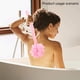 thumbnail image 5 of cepillo suave adulto del baño del pelo de la flor del baño del cepillo del baño del frotamiento trasero largo de la manija 2, 5 of 6