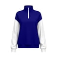 thumbnail image 6 of Womens Half Zip Up Hoodie, Color Blocking Fleece Oversized Cute Sweatshirt, Half-zip Zipper Hoodies for Women,Stand Collar Sweatshirts,Comfy Pullover with Pocket,Fall Clothes,Winter Outfits, 6 of 6