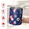 thumbnail image 5 of 12oz Coffee Tumblers Blue Soccer Elements Pattern Stainless Steel Vacuum Insulated Travel Tumbler Coffee Cups Mug with Lid and Straw with Cleaning Brush for Cold & Hot Drinks, 5 of 5