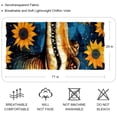 thumbnail image 2 of Crocodile Starry Sky Sunflower Elegant Chiffon Yarn Translucent Silk Scarf 180x73 - Light Breathable Wrap for Women - Fashion Accessories, 2 of 6