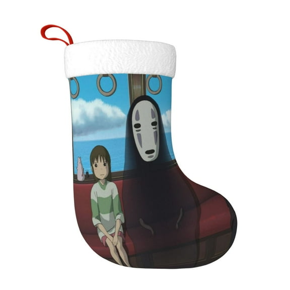 Spirited Awa Christmas Stocking Holiday Socks for Family Friends Xmas Party Decoration Gift