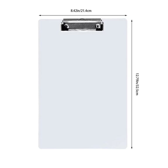 5 Packs A4 Plastic Clipboard with Clip for Writing Drawing Office School Student Lightweight Portable Clear Board Paper Holder Note Taking Pad Art Supplies