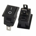 thumbnail image 4 of 2x Black On/Off Rocker Switch Rectangular AC 125V/250V Car DC 12V Push-Fit Flush, 4 of 8