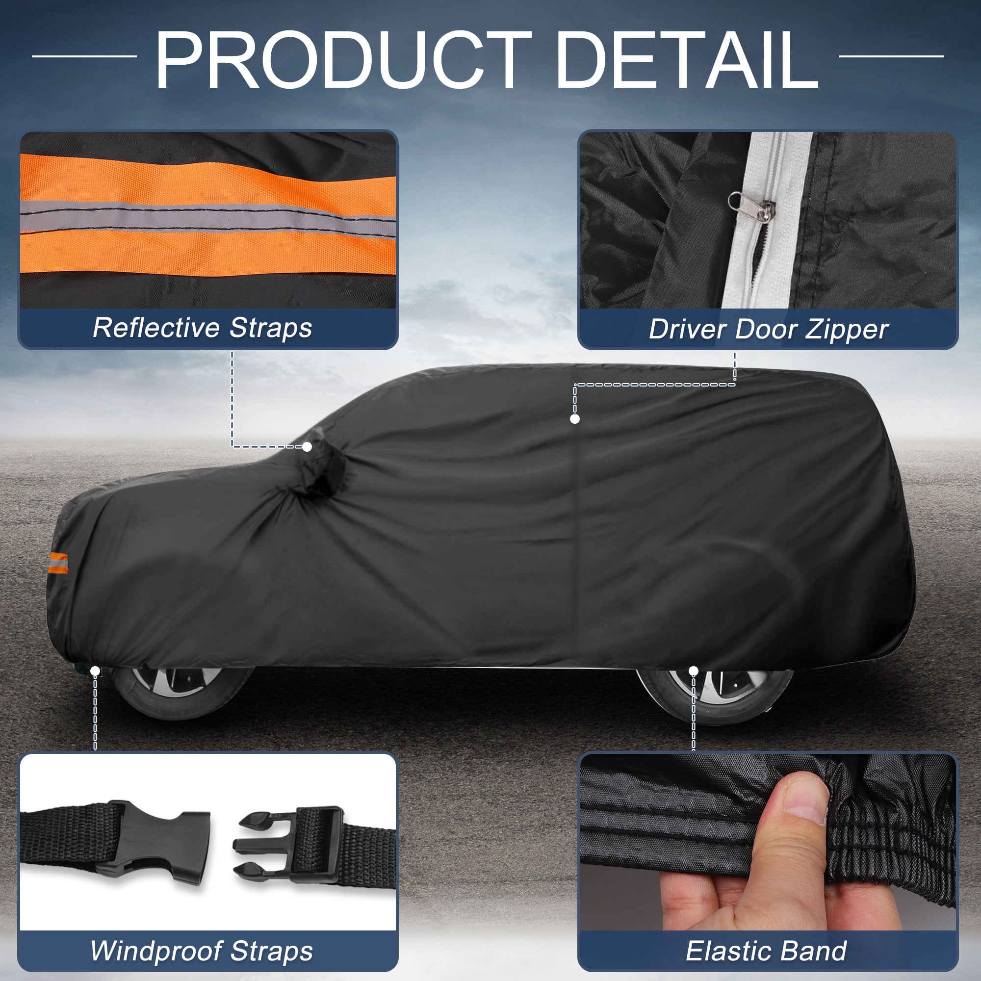 Unique Bargains Aluminum Car Cover for Lincoln Aviator 202.76"x81.89"x59.06"