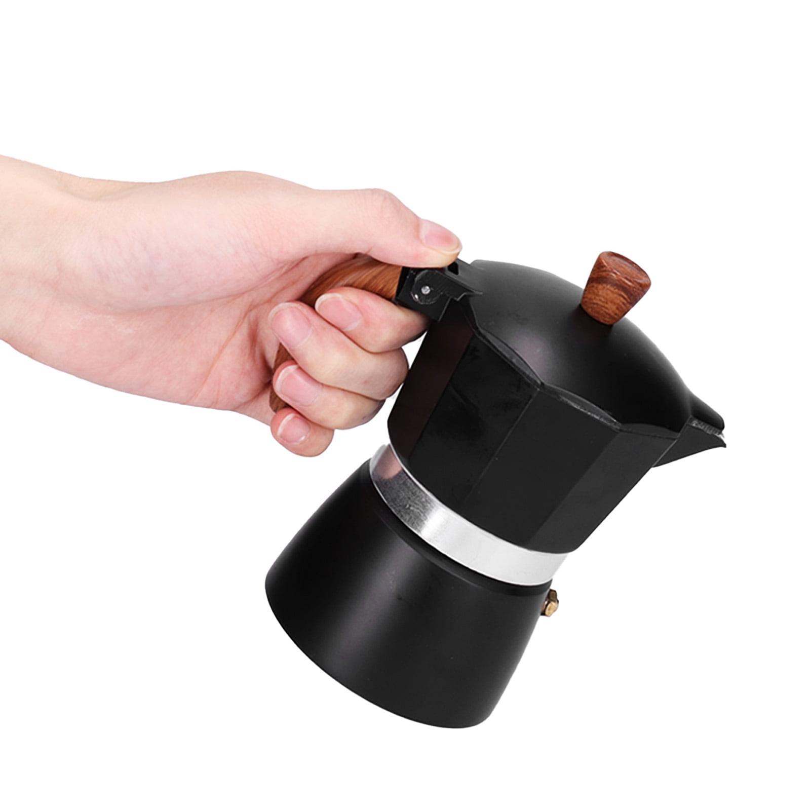 Coffee Moka Pot Visible Body Greca Coffee Maker Stainless Steel Stove Top  AC