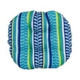 thumbnail image 4 of Blazing Needles 18-inch Round Patterned Spun Polyester Tufted Footstool Cushion, 4 of 4