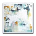 thumbnail image 2 of Designart 'Teal And White Composition' Modern & Contemporary Framed Art Print - 16x16, 2 of 3