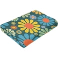 thumbnail image 6 of Yibo Boho Paisley Flowers Blanket Flannel Soft and Comfortable Anti-static Bed Sofa Blanket, 6 of 9