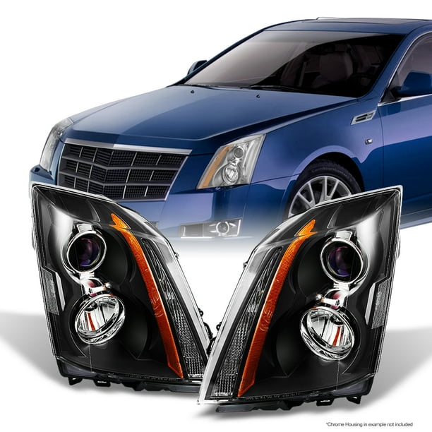 Fit 20082014 Cadillac CTS Black Replacement Halogen Projector