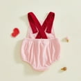 thumbnail image 4 of CAICJ98 My First Valentines Mom Day Baby Girl Outfit Heart Bubble Romper Cutest Little Valentines Newborn Overalls (3-6 Months,Pink), 4 of 7