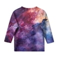 thumbnail image 4 of Taybagh Girls Shirts Size 10-12 Crew Neck 3/4 Sleeves Shirts for Youth Girls Vibrant Ombre Kids Clothes Soft Tees, 4 of 5