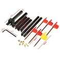 thumbnail image 2 of 7PCS 10mm Shank Lathe Boring Bar Turning Tool Holder +Wrench Carbide Inserts Set, 2 of 8