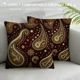 thumbnail image 3 of Flax Throw Pillow Cover Color Ethnic Hamsa Vintage Boho Pattern Drawing Drawn Eye  Pillowcase Home Decor Square Cotton Linen Pillow Case Cushion Cover, 3 of 5