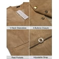 thumbnail image 5 of COOFANDY Men's Suede Leather Suit Vest Casual Western Vest Jacket Slim Fit Cowboy Waistcoat, 5 of 6