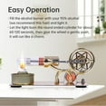 thumbnail image 3 of Hot Air Stirling Engine Motor Model Electricity Generator Motor with LED Bulb Six-pointed Star Pattern Flywheel DIY Educational Science Experiment Tool with Zinc Alloy Base for Teacher Adults Kids, 3 of 7