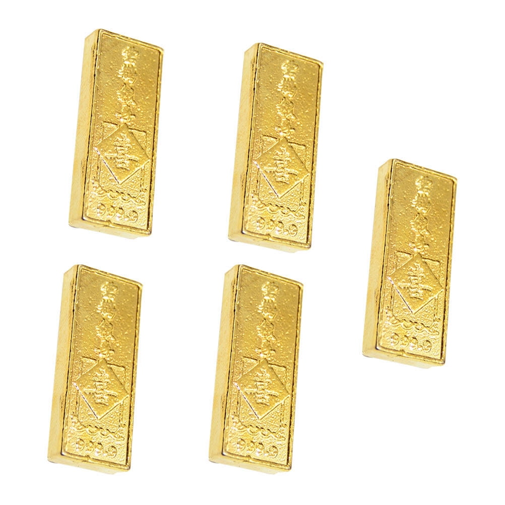 Fake gold bars 10Pcs Fake Gold Bricks Gold Bar Model Decorative Prop Stage Pirate Party Novelty