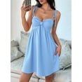 thumbnail image 5 of Casual Summer Dresses for Women Flowy Sun Dress Mini Slip Dress Cute Spaghetti Strap Dress Blue M, 5 of 7