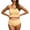 #02 Yellow, variant on Maternity Cutout One Piece Swimsuit Crisscross Bathing Suit High Waisted Pregnancy Swimwear #01 Coffee, Size S