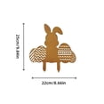 thumbnail image 3 of REK Easter Decor Rabbit Garden Wooden Pile Metal Courtyard Art Animal Garden Wooden Pile Easter Courtyard Rabbit Insert, 3 of 6