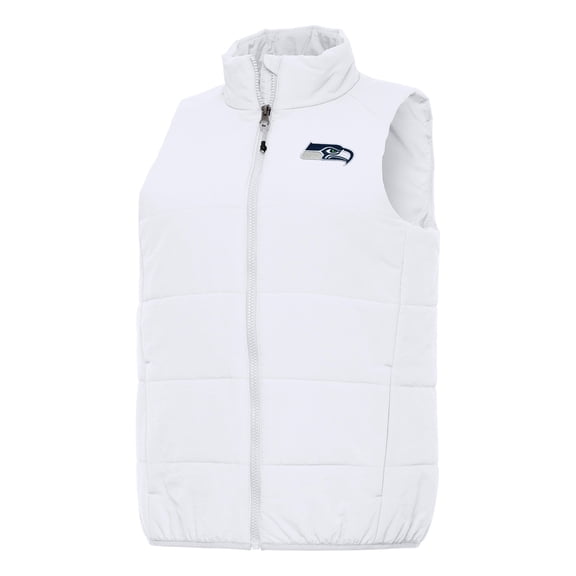 Women's Antigua White Seattle Seahawks Experience Full-Zip Vest