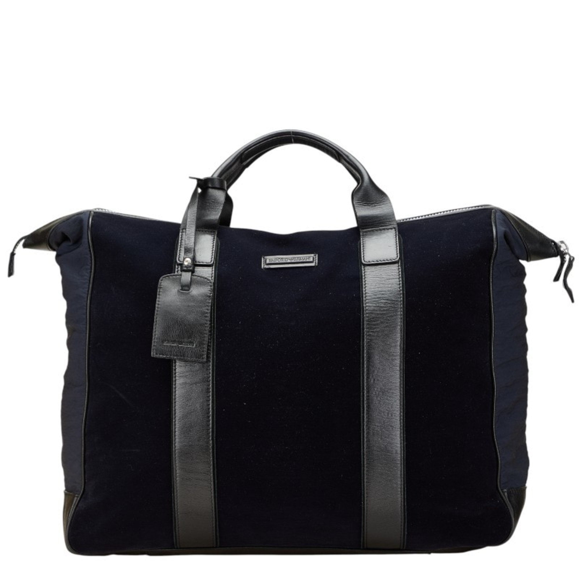 バッグ EMPORIO ARMANI Bostonbag BLK leather Emporio Armani Black Faux Leather Backpack | Harrods US