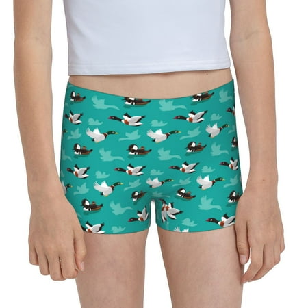 Pofeuu Ducks A Print Soft Cotton Girls Boyshort panties Toddler Underwear-Large
