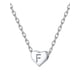 thumbnail image 1 of Collar de plata de ley 925 Silvora♥ colgante letra F corazón, 1 of 8