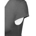 thumbnail image 4 of MBJ WDR1068 Womens V Neck Cap Sleeve T Shirt Dress L HEATHER_CHARCOAL, 4 of 4