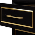 thumbnail image 4 of Castle Place Glam 2-Drawers Nightstand, Black, 4 of 8