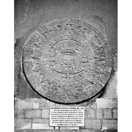 Aztec Calendar Stone Of The Sun Discovered 1790 National Museum Mexico City Poster Print By Vintage