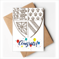 thumbnail image 1 of Negro, blanco, arte barroco Lion Shield pattern Sobre de la Carta de felicitación de la tarjeta de matrimonio, 1 of 4