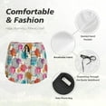 thumbnail image 4 of Salouo Easter Egg Print Women's 2 in 1 Running Shorts Double-Layer Shorts Athletic Workout Gym Yoga Shorts Running Shorts for Women-Large, 4 of 7