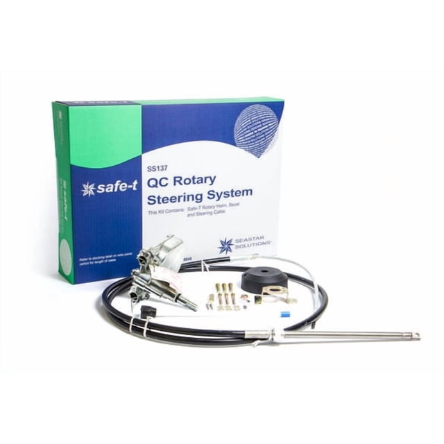 SeaStar Boat Steering System Mechanical SS13716 Safe-T QC; For Single-Station Use Only; Rotary Steering System