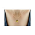 thumbnail image 2 of JewelersClub Silver Necklaces for Women –Silver Necklace for Women 14K Gold Plated Silver – Yellow Sapphire Necklace Centerpiece, Black Diamond Accents – Hypoallergenic Pendant, 2 of 4