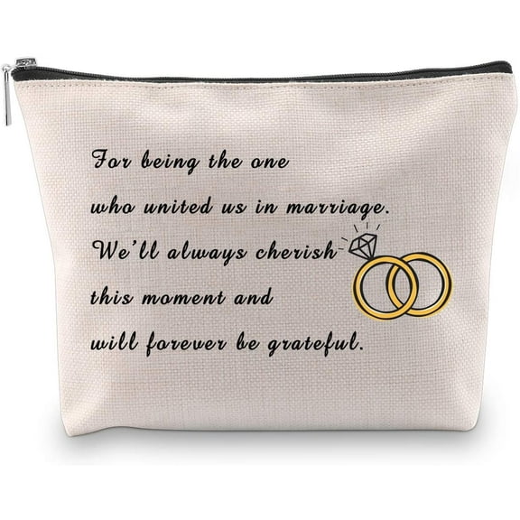 Wedding Officiant Gift Wedding Thank You Gift For Officiant Zipper Pouch Cosmetics Bag