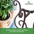 thumbnail image 3 of Adjustable Plant Stand Indoor Outdoor, Fits Medium Pots and Planters, Adjusts from 10-16 Inches, Mid Century Modern Metal Planter Holder, Vase Stand, Bowl Stand, Item Stand, Flower Pot Stand, 3 of 7