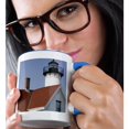 thumbnail image 2 of 3drose, Ma, Marthas Vineyard, West Chop Lighthouse - Us22 Wbi0218 - Walter Bibikow, 15oz Two-tone Blue Mug, 2 of 6