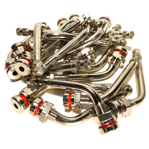 KEX 25 TR545D 60 Degree Bend Nickel Plated Brass Clamp-in Truck and Bus Valve Stems