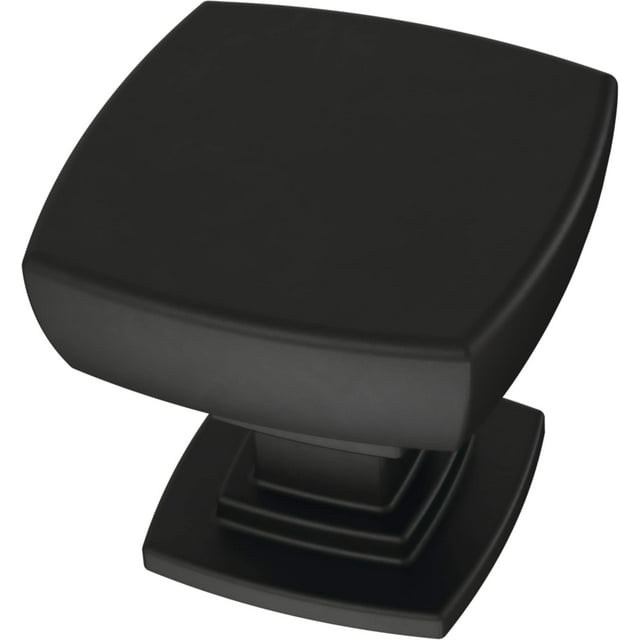 Perillas para gabinete Franklin Brass Parow cuadradas negro mate 2,9 cm