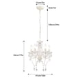 thumbnail image 3 of Small Crystal Chandelier Ceiling Lights White Fixture 4-Light For Dining Room Bedroom, 3 of 10