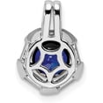 thumbnail image 3 of Avariah 14k White Gold Sapphire and Diamond Chain Slide - 14.75mm, 3 of 5